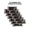 SMORES KIT BAR | 12 sets | Makes 24 S'mores | Individually packaged set: Graham Crackers, Marshmallow, Chocolate | Make delicious smores (Milk) view 3