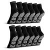 AMERICAN HOSPITAL SUPPLY Non-Slip Hospital Socks, Anti-Skid, Anti-Slip Gripper Socks for Medical or Home Use, Black, Small, 6 Pairs view 1