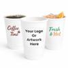 16oz Double Wall White Paper Cups Bulk 50 Pcs | Leak-Proof Disposable Coffee Cups for Hot & Cold Drinks | Food-Grade Material - Perfect for Office, Parties, Business, Events & Everyday Use view 1
