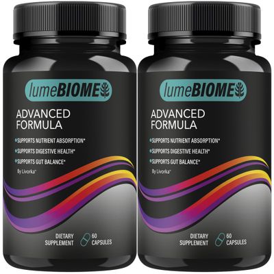 (2 Pack) Lume Biome Capsules - Official LumeBiome Advanced Formula Premium Digestive All Natural Ingredients Daily Supplement Support Pills for Overall Health & Wellness, 120 Capsules for 2 Months