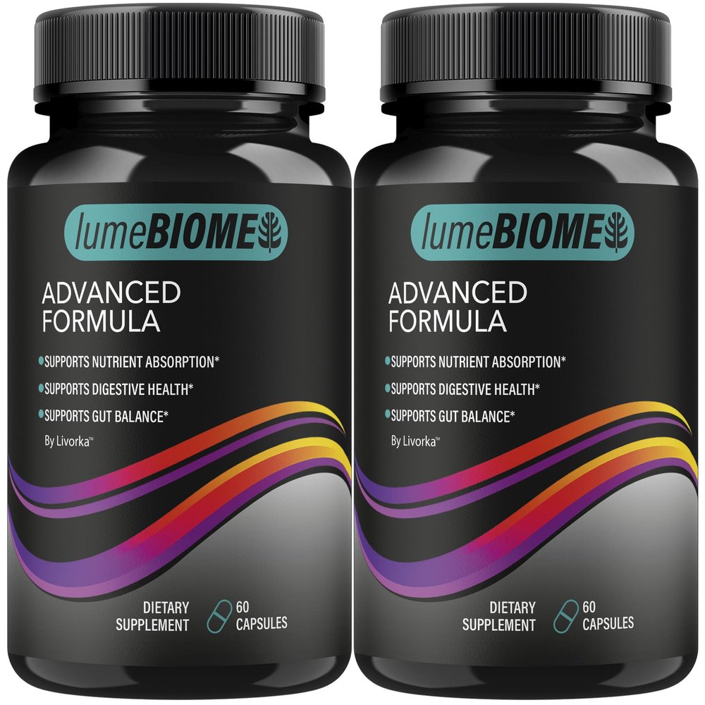 (2 Pack) Lume Biome Capsules - Official LumeBiome Advanced Formula Premium Digestive All Natural Ingredients Daily Supplement Support Pills for Overall Health & Wellness, 120 Capsules for 2 Months