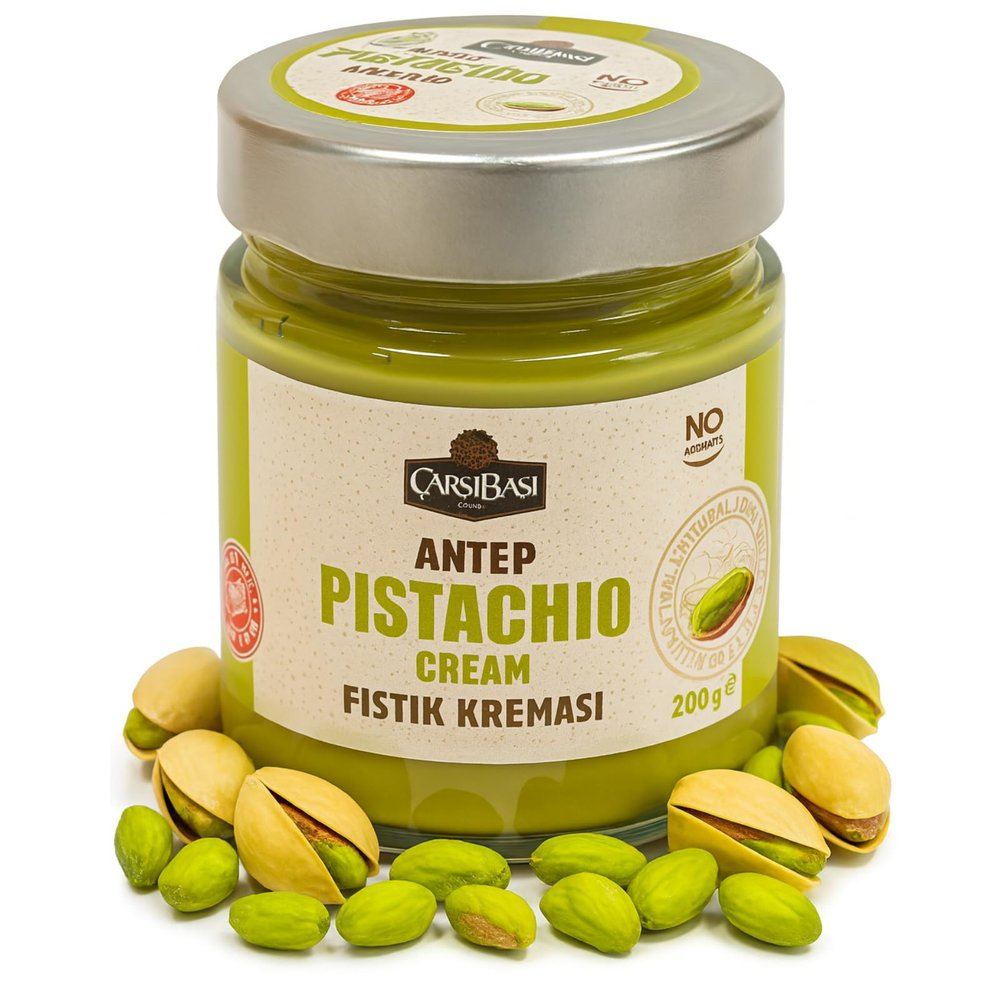 arba Pistachio Cream 200g 25% Turkish Pistachios, Premium Pistachio Spread, No Glucose or Preservatives, Viral Dubai Chocolate Filling & Dessert Cream
