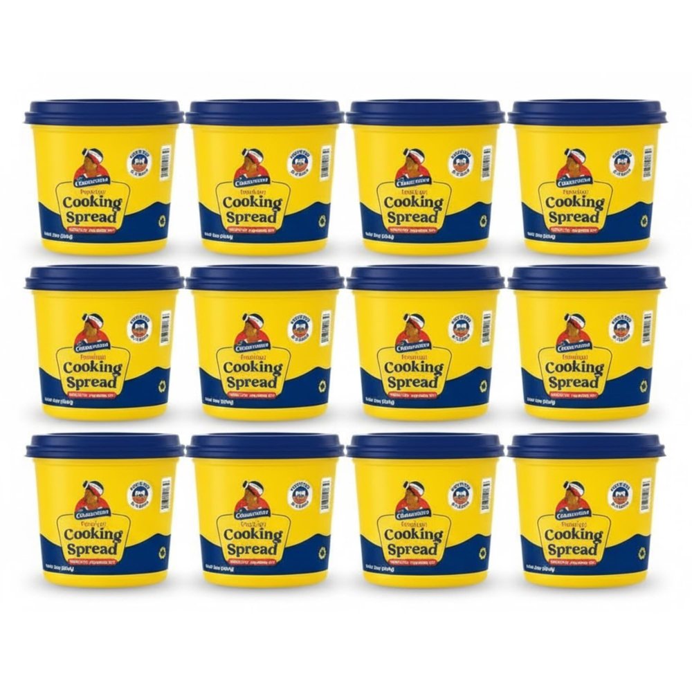 Choucoune Premium Haitian Cooking Spread with Butter flavor | Naturally Gluten-Free & Plant Based| Made with Vegetable Oils, Water & Emulsifiers | Ideal for Cooking, Baking & Everyday Culinary Use (12 Pack )
