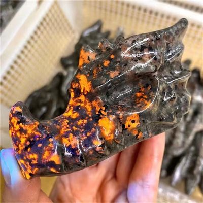 ZPFWDGBRH 1pc 50-60mm Crystal Crafts Crystals Stones Skulls Carved Dragon Head for Gifts ZPFWDGBRH