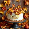 12 Pcs Fall Leaf Cake Toppers s Happy Thanksgiving Gold Acrylic Mirror Cupcake Topper Engraved Side Cake Decoration for Autumn Thanksgiving Party DIY Cake Desserts Supplies view 3
