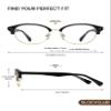 Slocyclub Fashion Blue Light Blocking Glasses for Women Men view 4