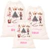 Elegira Personalized Christmas Gift Bags with Drawstring, Santa Express Sack for Boys Girls Family with Name, Large Canvas Xmas Wrapping Bags for Holiday Party, 27" 17" 12.5 Inches, Dancer view 1