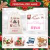 Elegira Personalized Christmas Gift Bags with Drawstring, Santa Express Sack for Boys Girls Family with Name, Large Canvas Xmas Wrapping Bags for Holiday Party, 27" 17" 12.5 Inches, Dancer view 3