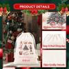 Elegira Personalized Christmas Gift Bags with Drawstring, Santa Express Sack for Boys Girls Family with Name, Large Canvas Xmas Wrapping Bags for Holiday Party, 27" 17" 12.5 Inches, Dancer view 4
