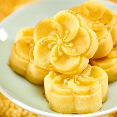Authentic Osmanthus Cake,Traditional Chinese Handmade Pastries (5/10/20/50bags) Dim Sum,Healthy breakfast Bread,Vegan,Snack Cakes,Desserts,Delicious Sweets Festival Gifts (5bags)