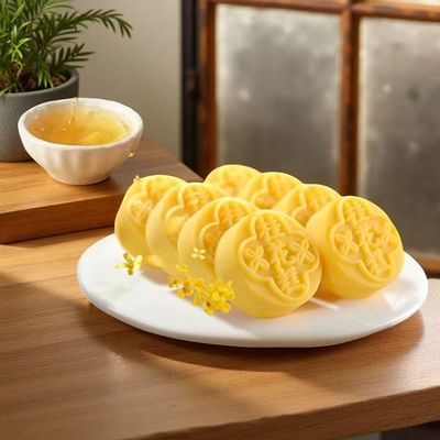 Authentic Osmanthus Cake,Traditional Chinese Handmade Pastries (5/10/20/50bags) Dim Sum,Healthy breakfast Bread,Vegan,Snack Cakes,Desserts,Delicious Sweets Festival Gifts (10bags)