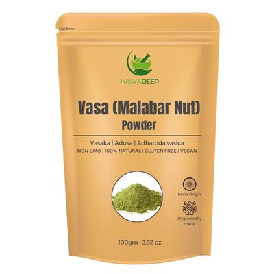 Hasyadeep Vasa Powder | Malabar Nut | Adhatoda vasica/Justicia adhatoda (50gm/1.76oz)