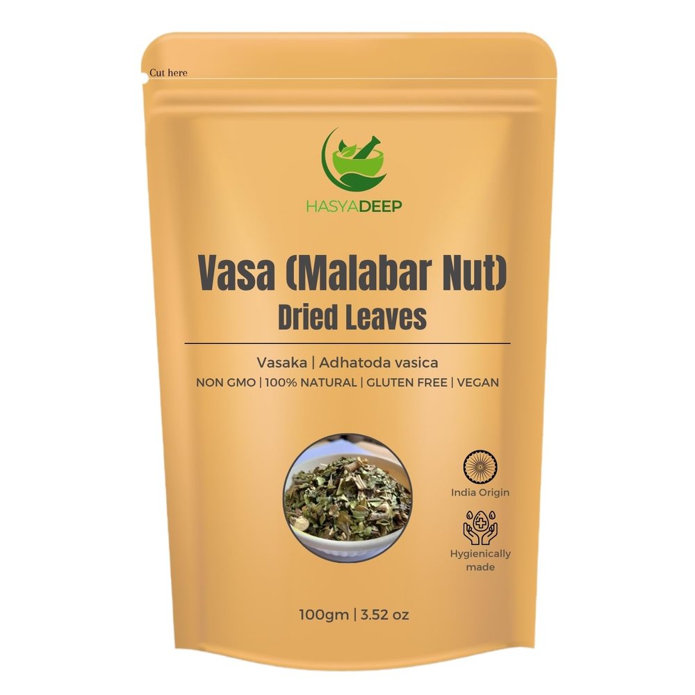 Hasyadeep Vasa Dried Leaves | Malabar Nut | Adhatoda vasica | Justicia adhatoda (900gm/31.75)