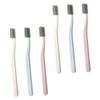 Beatifufu 6pcs Hard Hair Toothbrushes for Adults Portable Teeth Cleaning Brushes with Non-Slip Handle Deep Stains Removing Bulk Travel Oral Care view 1