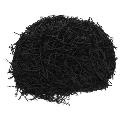 BCOATH Black Crinkle Cut Raffia Paper Shred Bulk Box Filler Lightweight Decorative Packaging Grass Paper for Basket Filling Birthdays Weddings Anniversaries Valentine S Day