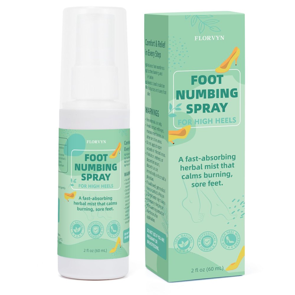 High Heel Foot Care Spray for Women, Foot Numbing Spray for High Heels, Helps Relieve Foot Discomfort from Long Standing, Weddings, Parties, Work & Travel - 2 fl oz