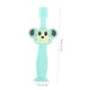IWOWHERO Training Toothbrush with Soft Full Bristles Silicone Teether for Teeth Cleaning Gum Relief Handle Grip for Boy Girl Years Green view 4