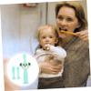 Mikinona Soft Silicone Toothbrush for Boy Girl and Gentle Bristles Oral Cleaner with Easy-Grip Handle and Teething Pad Safe Gum Care for Years Old view 2