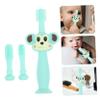 Mikinona Soft Silicone Toothbrush for Boy Girl and Gentle Bristles Oral Cleaner with Easy-Grip Handle and Teething Pad Safe Gum Care for Years Old view 3