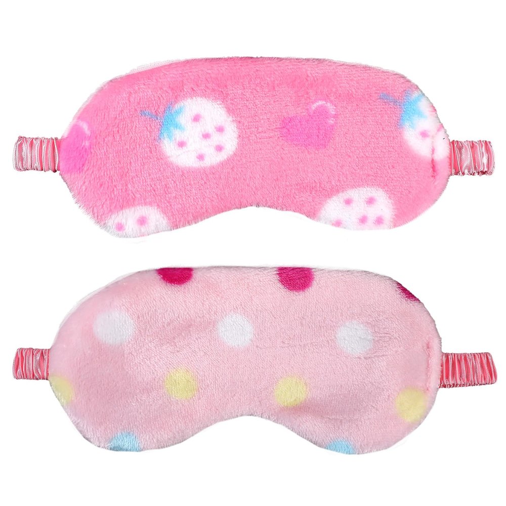 2PCS Plush Sleeping Eye Mask Soft Plush Eye Mask Fuffy Eye Cover Comfortable Sleep Mask Blindfold Rainbow Faux Fur Eye Shade for Women, Men and Kids Travel Nap Sleeping