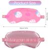 2PCS Plush Sleeping Eye Mask Soft Plush Eye Mask Fuffy Eye Cover Comfortable Sleep Mask Blindfold Rainbow Faux Fur Eye Shade for Women, Men and Kids Travel Nap Sleeping view 2