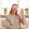 2PCS Plush Sleeping Eye Mask Soft Plush Eye Mask Fuffy Eye Cover Comfortable Sleep Mask Blindfold Rainbow Faux Fur Eye Shade for Women, Men and Kids Travel Nap Sleeping view 4