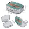 Retro Flying Saucer Pill Organizer Metal Pill Box - 2 Compartments, Sleek & Portable Medicine Case for Travel, Daily Use view 2