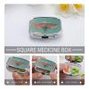 Retro Flying Saucer Pill Organizer Metal Pill Box - 2 Compartments, Sleek & Portable Medicine Case for Travel, Daily Use view 4