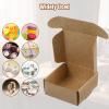200 Pcs Paper Mini Gift Boxes Bulk 2.16'' x 2.16'' x 0.98'' Mini cardboard Boxes Ornament Shipping with Lids Packaging Tuck Top Mailer Present Soap Small Box for Art Crafts Favor Ring Earring Jewelry view 4