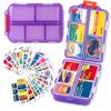 2026 New Extra Large Pill Box with Medicine Labels Travel Essentials Daily Med Container Mini Medication Organizer Storage Organizer Case 7 Day Pill Organizer(Purple) view 1