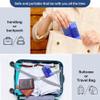 2026 New Extra Large Pill Box with Medicine Labels Travel Essentials Daily Med Container Mini Medication Organizer Storage Organizer Case 7 Day Pill Organizer(Blue) view 4
