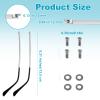 1 Pair Glasses Repair Kit with Screws Arm Replacement Sunglass Parts Arms Screw Glass Screwdriver Eyeglass Legs Temples(Silver) view 3
