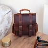 Distressed Leather 12-Pipe Messenger Bag, Handmade Pipe Shoulder Bag for 12-Pipes view 1