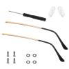 1 Pair Glasses Repair Kit with Screws Arm Replacement Sunglass Parts Arms Screw Glass Screwdriver Eyeglass Legs Temples(Golden) view 1