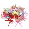 100/200pcs Satin Ribbon Bow Colourful Cute with Rose Flower DIY Crafts Wedding Hair Accessories Decoration Supplies(Yellow,100pcs) view 1