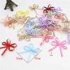 100/200pcs Satin Ribbon Bow Colourful Cute with Rose Flower DIY Crafts Wedding Hair Accessories Decoration Supplies(Yellow,100pcs) view 4
