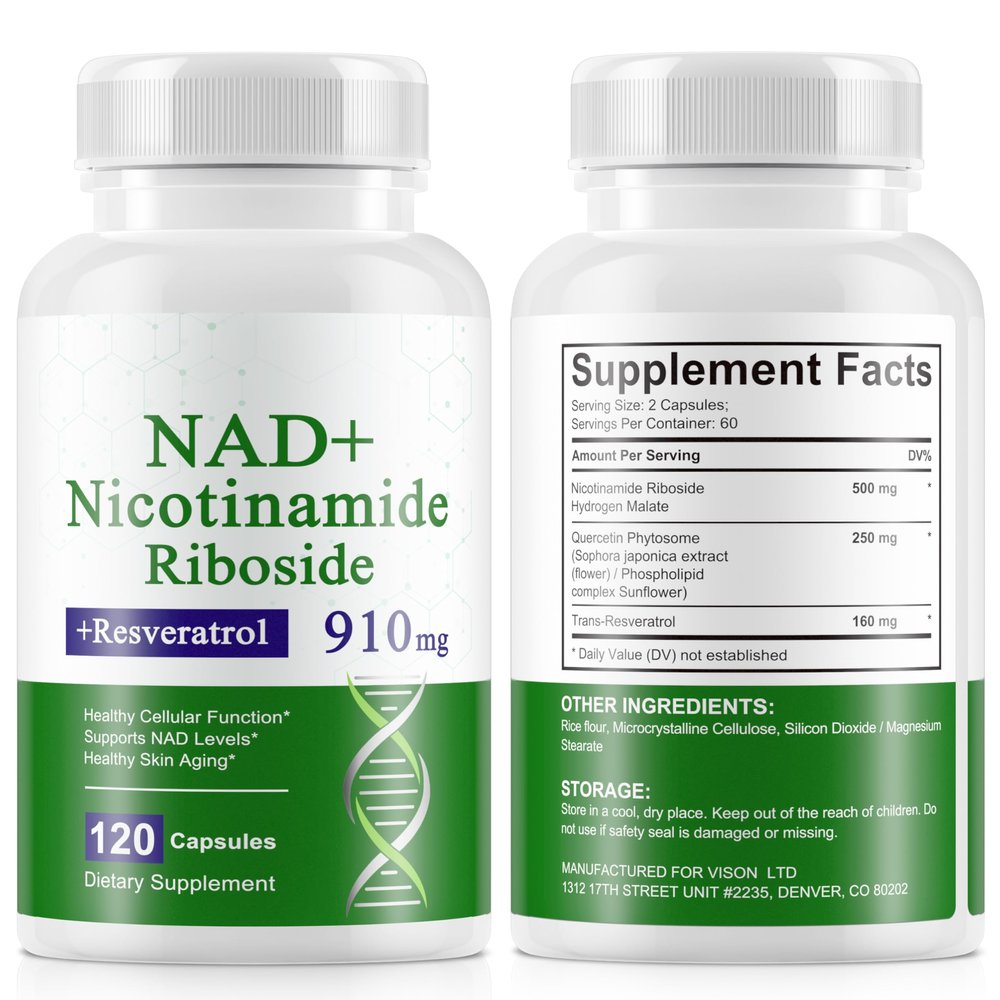 A r b c r n 240 Capsules Supplement,Nicotinamide Riboside Resveratrol 910mg for Men and Women, NR Supplement for Energy Anti-Aging Focus