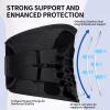 RockloookY Lower Back Brace for Women Men, Adjustable Lumbar Support with Ergonomic Metal Stays for Work,Lifting,Drive,Fitness, Breathable Fabric Support Belt with 3D Pad,Black,Size XXL,Waist 52"-62" view 2