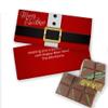 8 Count Merry Christmas Personalized Dubai Chocolate Bar Favor For Gifting, Stocking Stuffers, Holiday Party Giveaways, Custom Candy Favors, Candy Buffets, Table Treats & More - Santa Belt (1.9lb) view 1