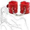 Sports Equipment Accessories, Adjustable Size, Sports and Fitness Wristbands, Red Leather Wristbands, Comfortable Plush Lining view 2