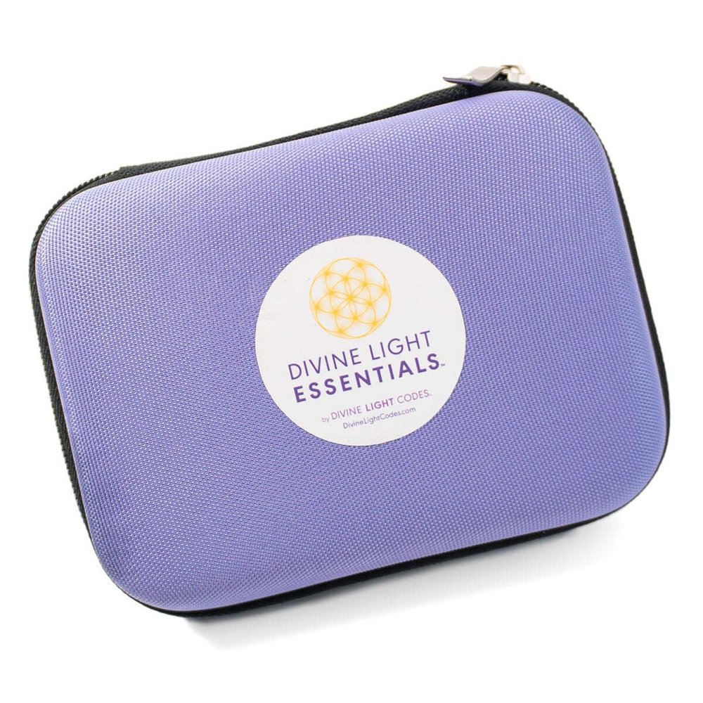 Chakra Balancing Elixirs - Essential Oils - 10 Roller Bottles Set (10 Chakra Balancing Elixirs + Purple Travel Case)