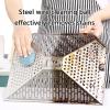 10 Count Strong Metal Cleaning Steel Wool Multi-Purpose Cleaners For Indoor Cookware And Outdoor Cooking Area Maintenance Heavy Duty Steel Wool Scrubber For Cookware view 2