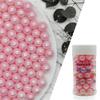10mm Edible Pink Pearl Sugar Sprinkles Candy Mini Pearls Cake Decorations Cupcake Toppers Cookie Decorating Perfect for Wedding Party Valentine Halloween Christmas Supplies 3OZ view 1