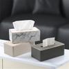 Stylish Square Tissue Box Cover Fabric Organizer for Home Bedroom & Living Room Elegant Black & White Design Perfect Desktop Accessory White () view 3