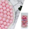 14mm Edible Pink Pearl Sugar Sprinkles Candy Mini Pearls Cake Decorations Cupcake Toppers Cookie Decorating Perfect for Wedding Party Valentine Halloween Christmas Supplies 3OZ view 1
