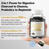 Activated Charcoal Gummies 1200mg, with Organic Coconut Shell Charcoal & 2 Billion Probiotics, Natural Gas & Bloating Relief, Digestive Support, Non-GMO, Vegan, Gluten Free, Blueberry Flavor, 60Ct view 3