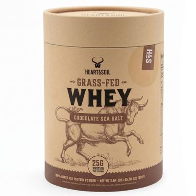 100% Grass Fed Whey Chocolate Protein Powder Only Four Ingrediants, Absolutely Nothing Artificial 25g of Grass Fed Whey Protein Per Serving Clean Post Workout Recovery Powder 2.84 lbs