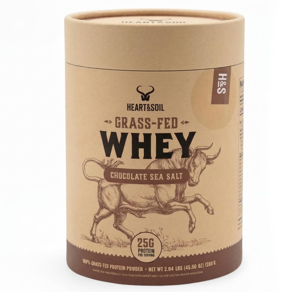 100% Grass Fed Whey Chocolate Protein Powder Only Four Ingrediants, Absolutely Nothing Artificial 25g of Grass Fed Whey Protein Per Serving Clean Post Workout Recovery Powder 2.84 lbs