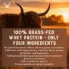 100% Grass Fed Whey Chocolate Protein Powder Only Four Ingrediants, Absolutely Nothing Artificial 25g of Grass Fed Whey Protein Per Serving Clean Post Workout Recovery Powder 2.84 lbs view 2