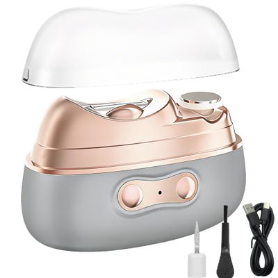 4 in 1 Electric Nail Clipper with Polisher, File & UV Light, Automatic Nail Trimmer with LED Light & Nail Scraps Storage, Rechargeable Nail Trimmer for Baby & Seniors